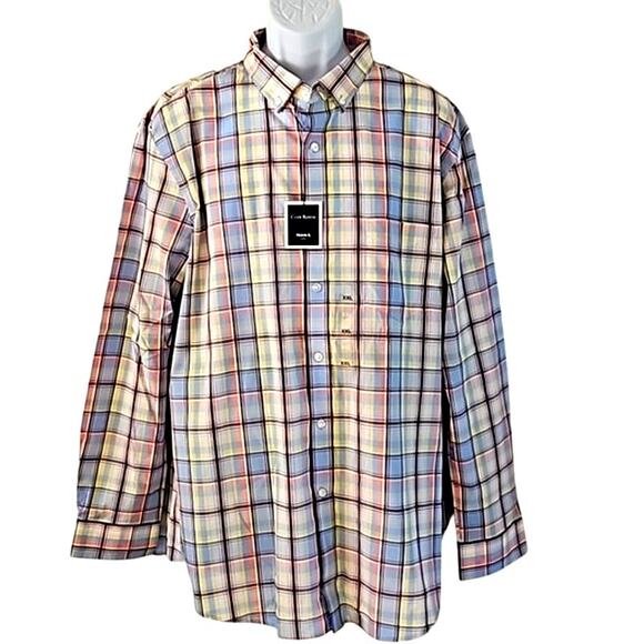 Club Room Men's Classic Fit Button-Down Shirt XXL Multi-Color Plaid NWT - Picture 2 of 6